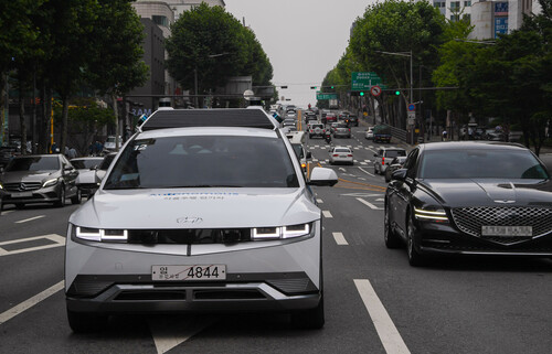 Autonom fahrender Ioniq 5 in Seoul.