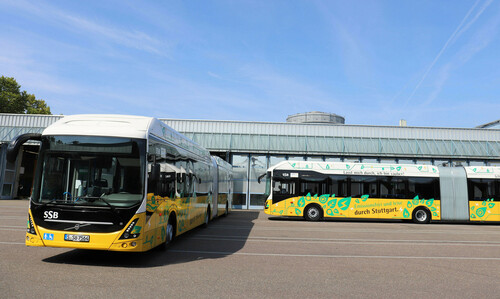 Die Stuttgarter Straßenbahnen AG (SSB) setzt als erster ÖPNV-Kunde in Deutschland den vollelektrischen Gelenkbus Volvo 7900 EA ein. Die beiden Fahrzeuge verkehren auf einer Schnellbuslinie.