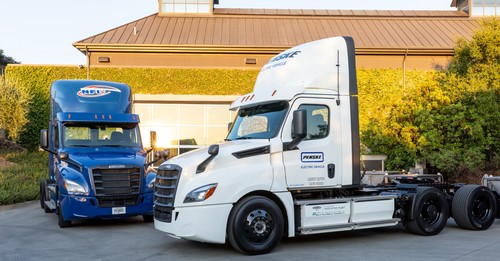 Freightliner e-Cascadia für die Praxiserprobung bei Penske Truck Leasing und NFI Industries.