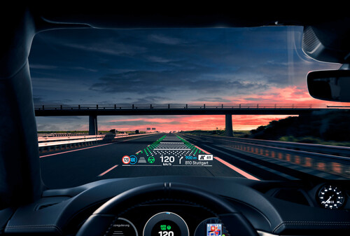 Head-up-Display mit Augmented-Reality-Technologie im Porsche Macan.