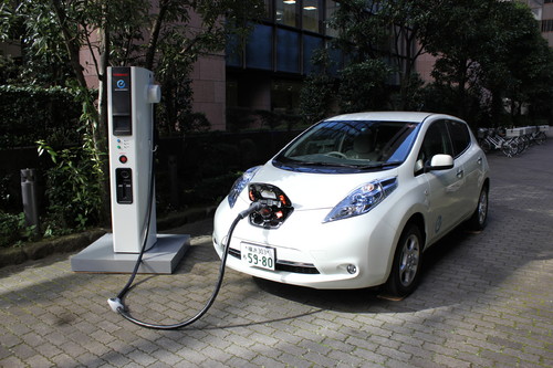 Nissan Quick Charger für Elektro-Fahrzeuge.