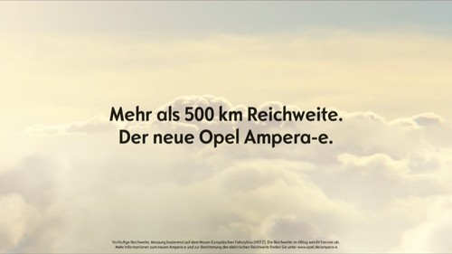 Opel-Videospot zur Reichweite des Ampera-e.