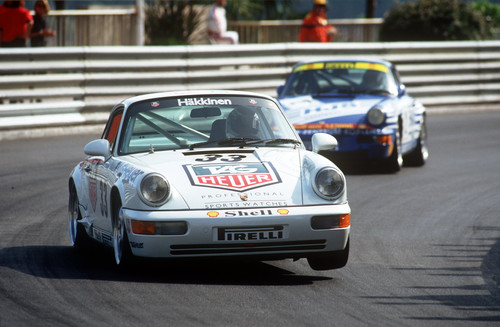 Porsche 911 Carrera 2 Cup bei dem Supercup in Monaco 1993.