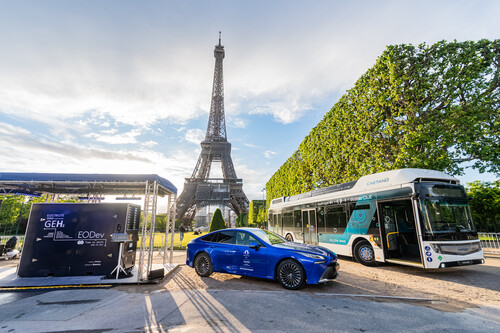 Toyotas Brennstoffzellentechnik in Paris.