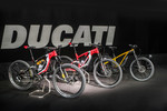Ducati MIG-RR Limited Edition, MIG-S und E-Scrambler (von links).