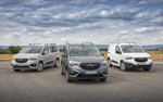 Opel Combo Life XL, Combo Life und Combo Cargo (v.l.).